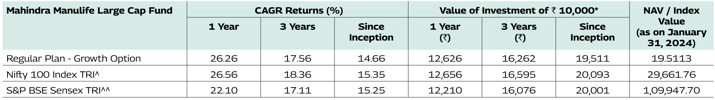 Mahindra Manulife Large Cap Fund